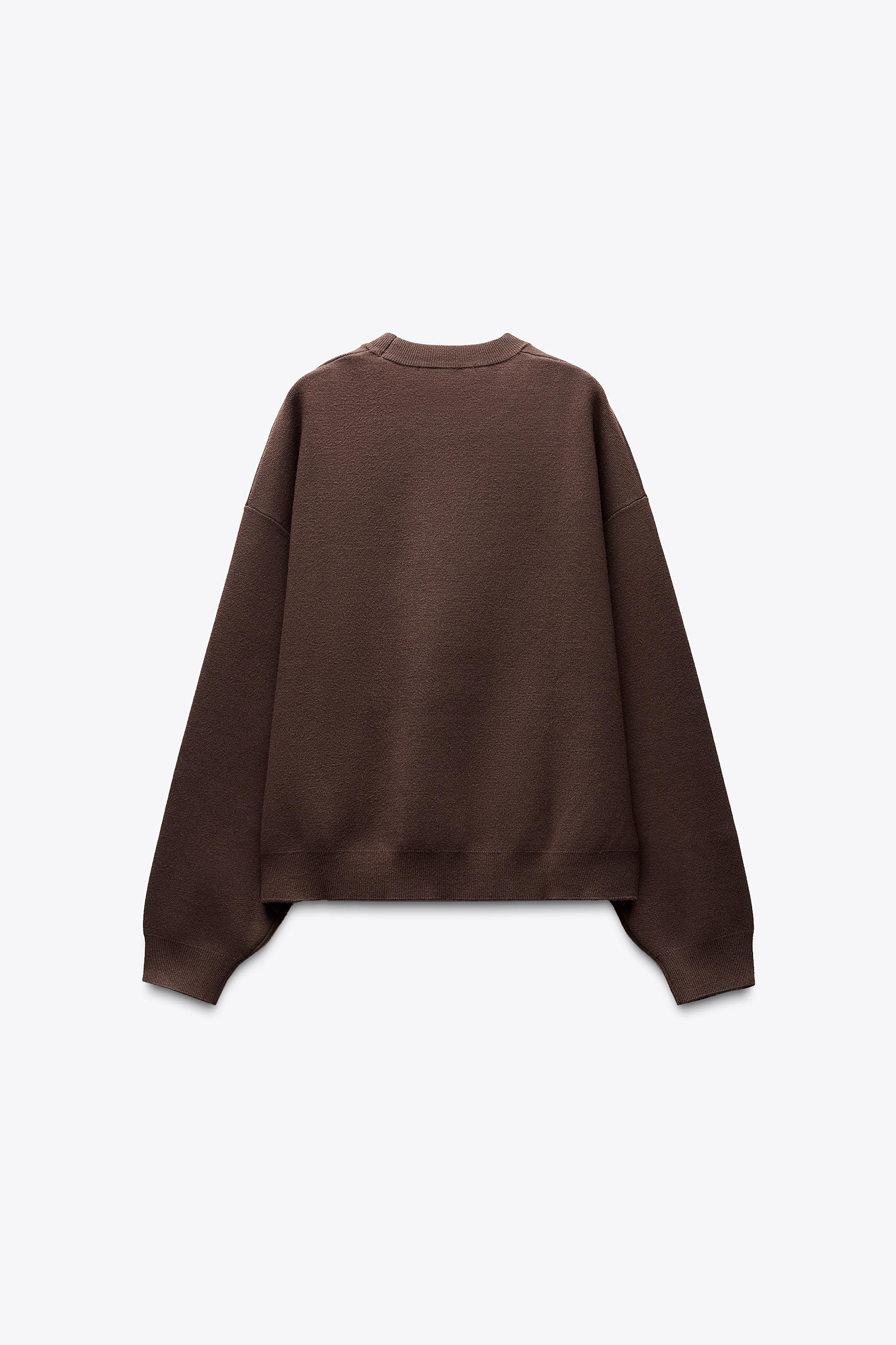 PLAIN KNIT SWEATSHIRT | Zara UK