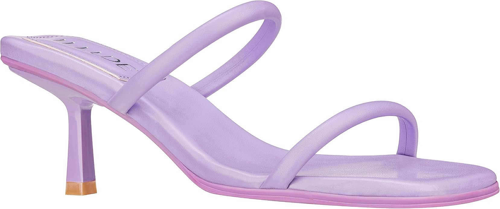 ILLUDE Women's Mules Square Toe Two Strap Low Heeled Sandals | Amazon (US)