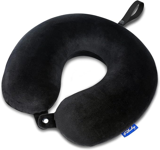 Fabuday Memory Foam Travel Pillows for Airplanes - Neck Pillow for Traveling with Attachable Snap... | Amazon (US)