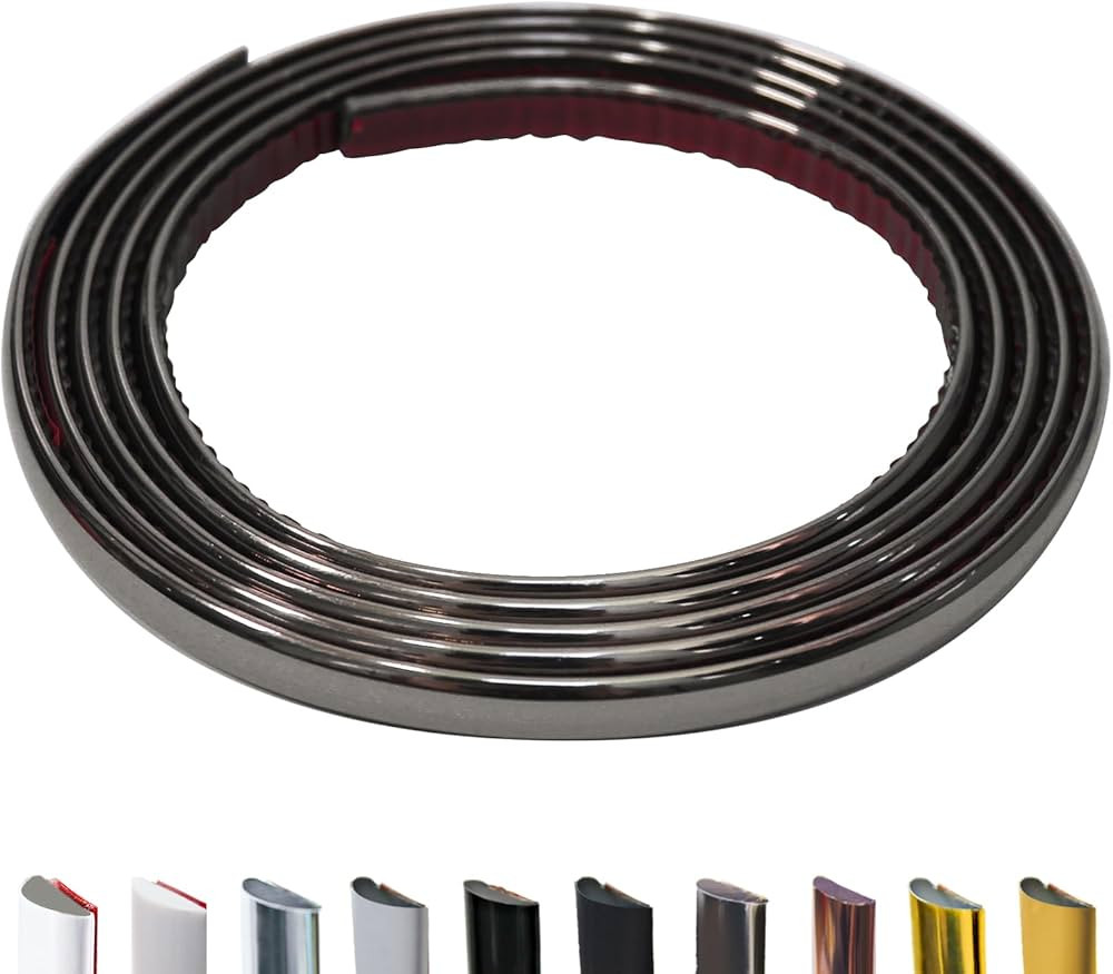 Peel and Stick Trim Molding, 9.8 Ft D-Shape Baseboard Trim Flexible for Edges & Borders, Window &... | Amazon (US)