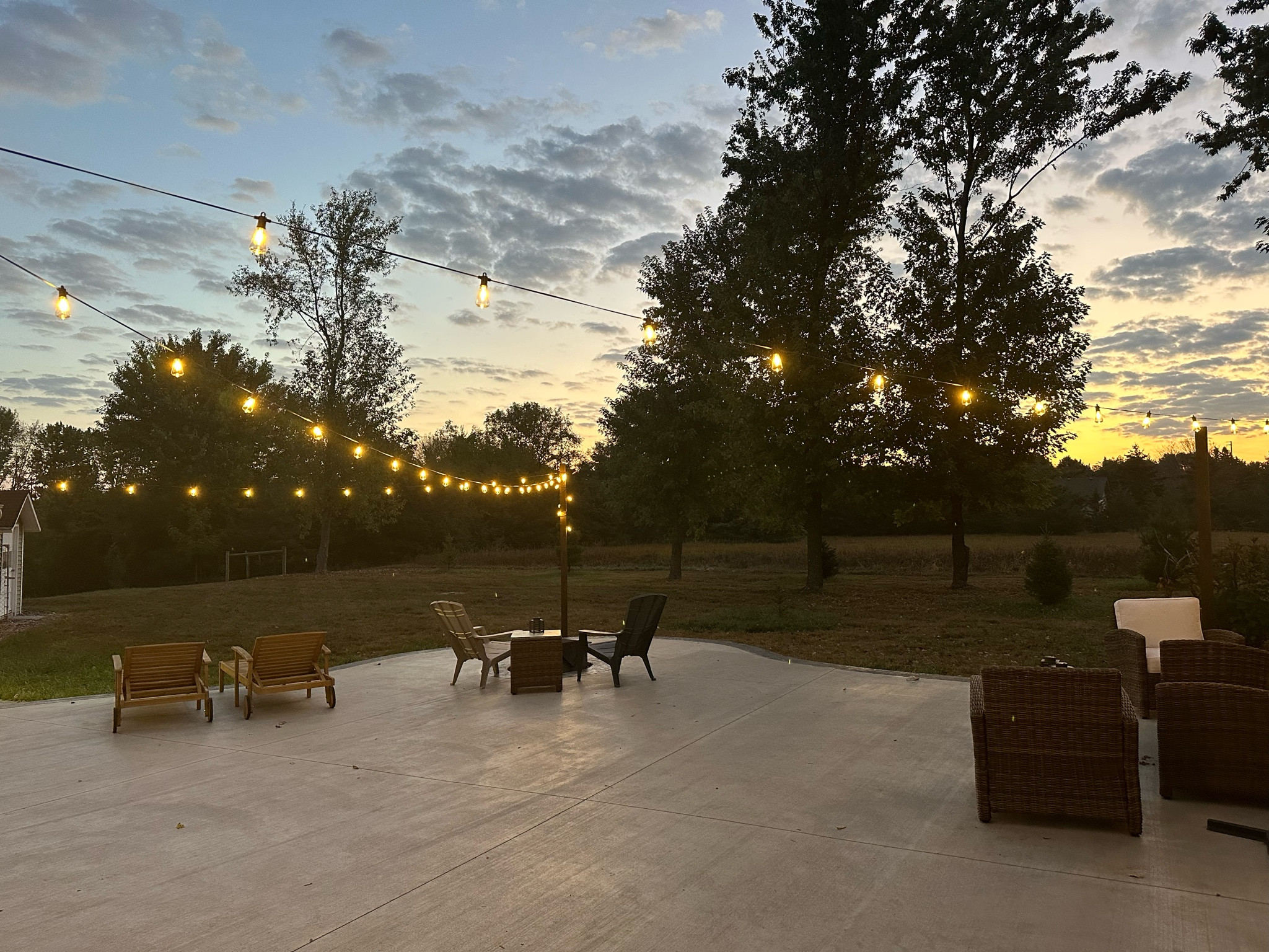 Plan your 2024 patio with me |

Mount outdoor setup is a dream! This wicker sofa set is perfect for the price, my sunbathing chairs get used so often and our newest addition *sparkling lights* are the icing on the cake ✨

#patio #lights #lounge #backyard #planit 

#LTKhome #LTKfamily #LTKSale