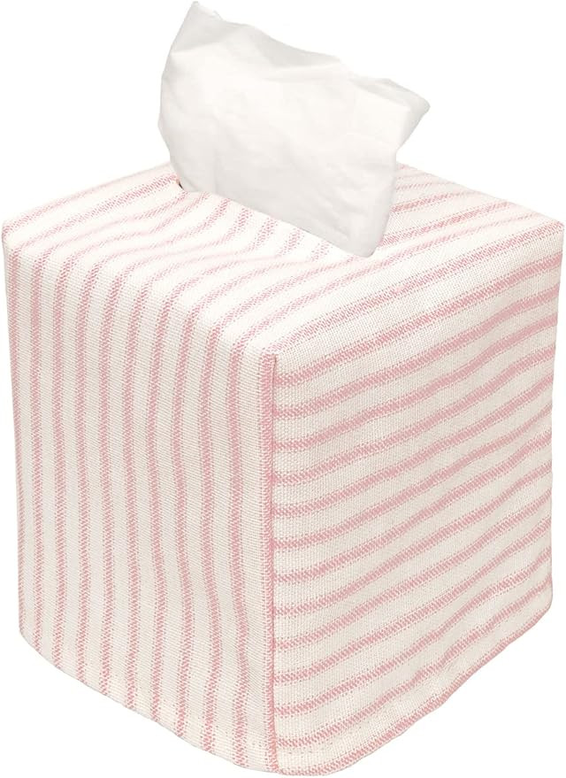 Tissue Box Cover Tissue Holder Tissue Dispenser Square Cube, Soft Fabric Cover Slips Over Cardboa... | Amazon (US)