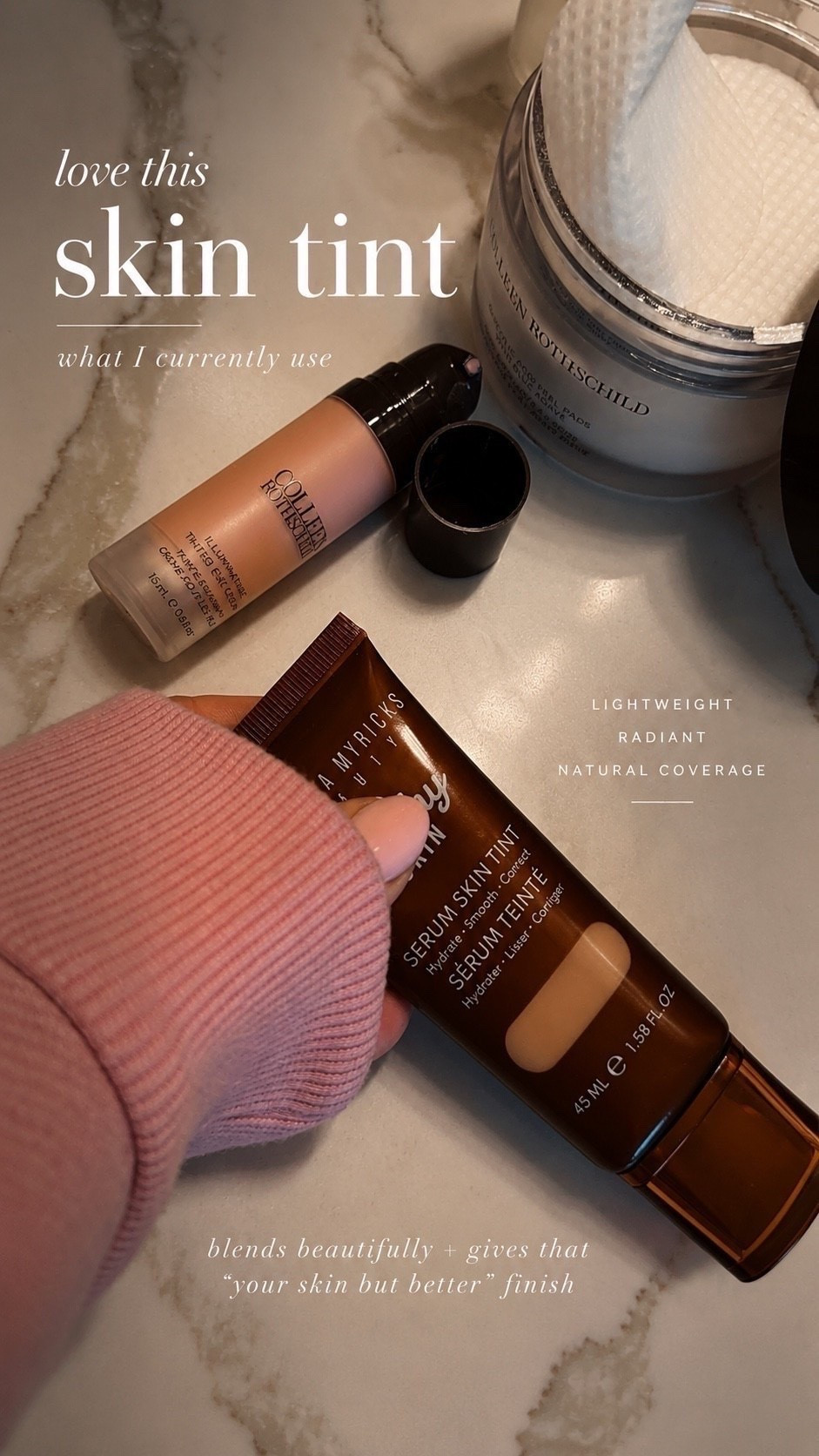 Loving the  Yummy Skin Tint lately 🤍 I wear shade 5 and the finish is SO pretty. The illuminating eye cream brightens + hydrates so well too.

Also forever obsessed with the  glycolic peel pads… I use them 2x a week and they’ve helped my fine lines + texture so much 👏🏼


Summer beauty. Makeup. Mature skin. Skin tint.

#LTKBeauty #LTKOver40 #LTKmorningroutine
