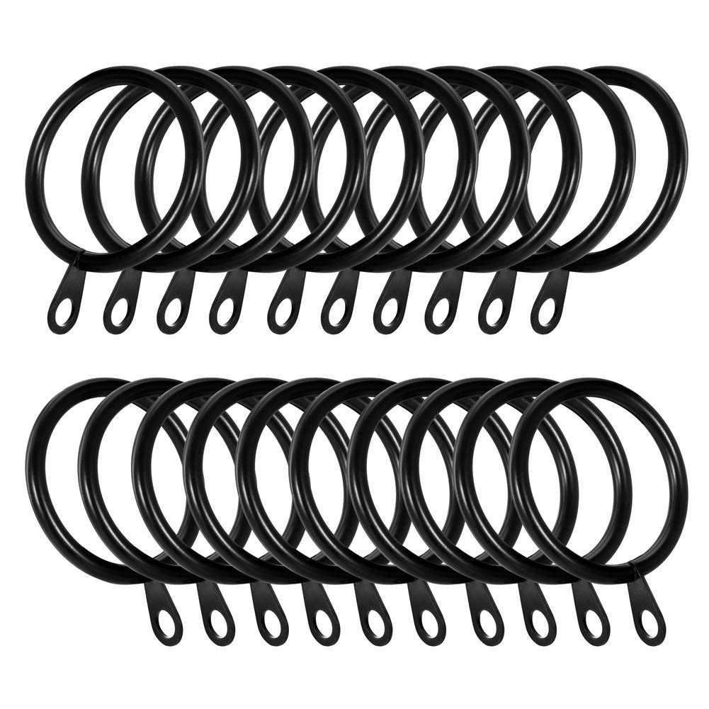 Gaosaili 20 Pcs Metal Curtain Rings Hanging Rings 30 mm Internal Diameter(Black) | Amazon (CA)