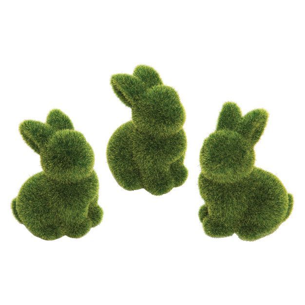 Gallerie II Moss Flocked Bunny Set of 3 | Target