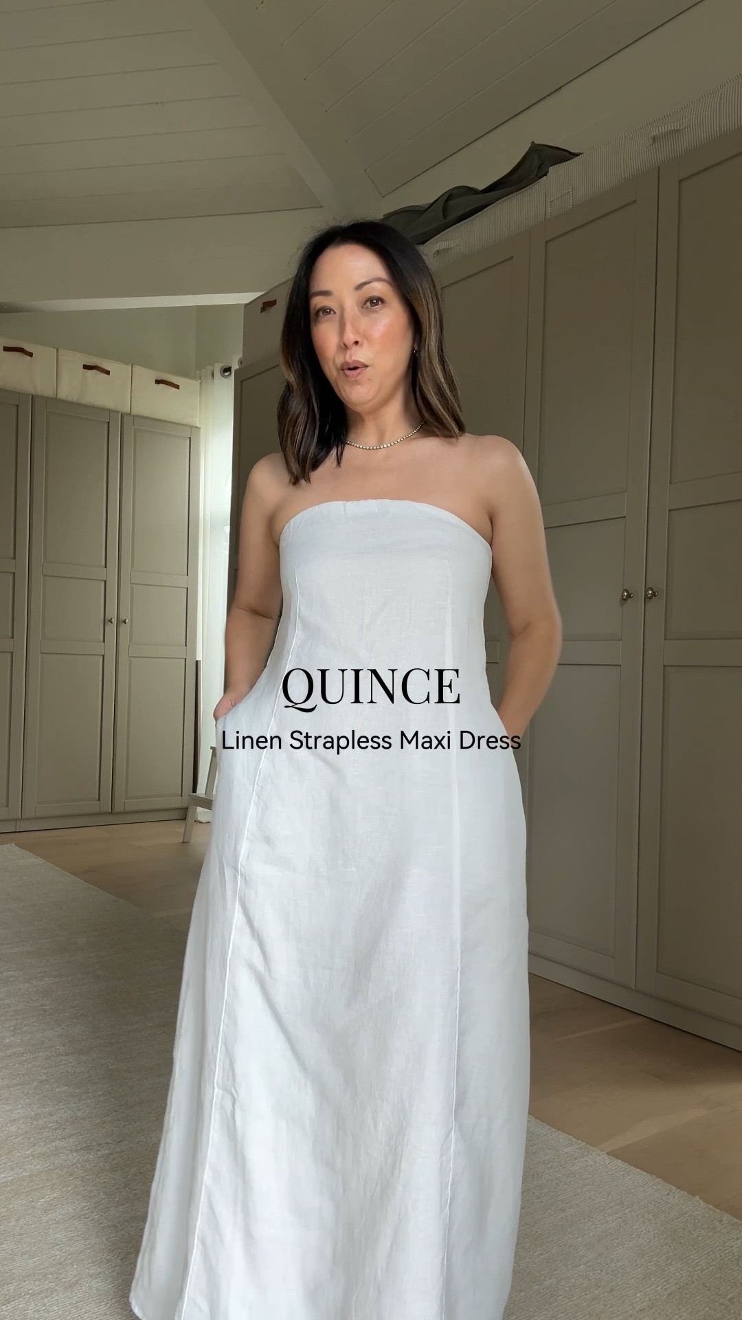 Obsessed with this strapless linen maxi. Lined and fits so well. I’m in the xs  

#LTKPetite