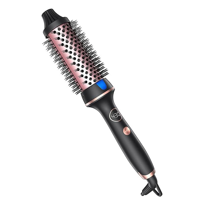 Thermal Brush Blowout Look, 1.5″ Ionic Heated Round Brush with 12 Heat Settings, Ceramic Therma... | Amazon (US)