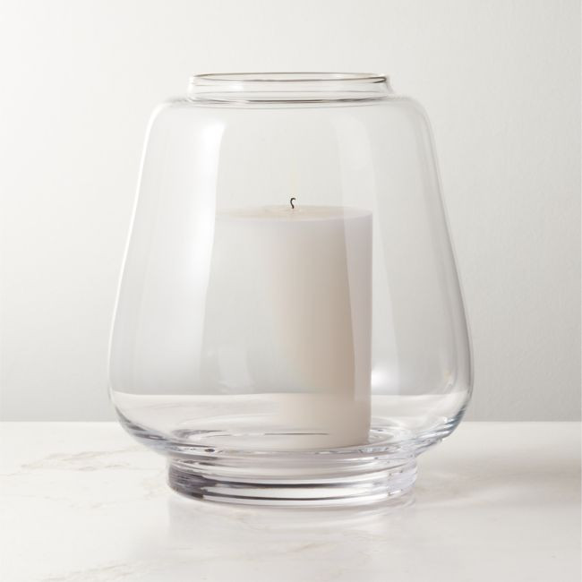Gio Large Glass Hurricane Candle Holder | CB2