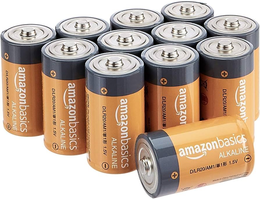 Amazon Basics 12-Pack D Cell Alkaline All-Purpose Batteries, 1.5 Volt, 5-Year Shelf Life | Amazon (US)