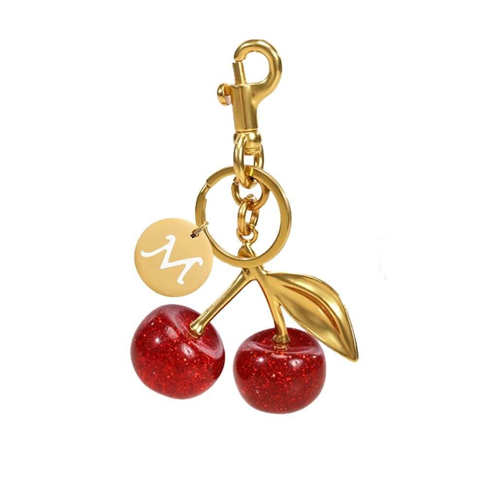 Cherry Bag Charm, Cherry Keychain Accessory Purse Charm for Women | Amazon (US)