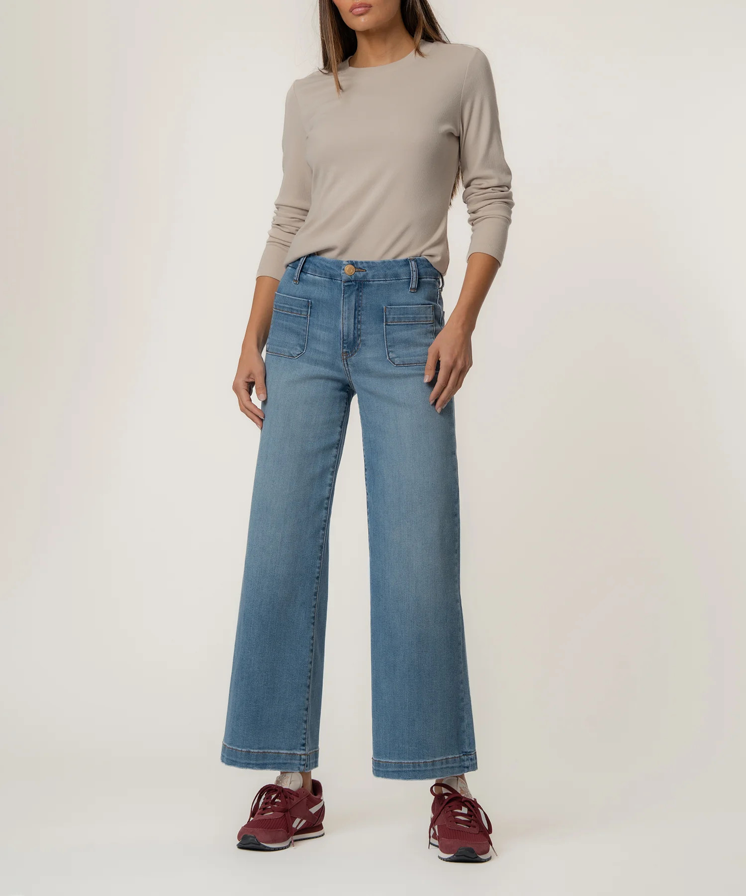 Meg High Rise Wide Leg, Petite in Totally Wash - Kut from the Kloth | Kut From Kloth