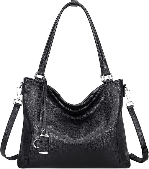 Over Earth Soft Leather Handbags for Women Shoulder Hobo Bag Large Tote Crossbody Bag | Amazon (US)