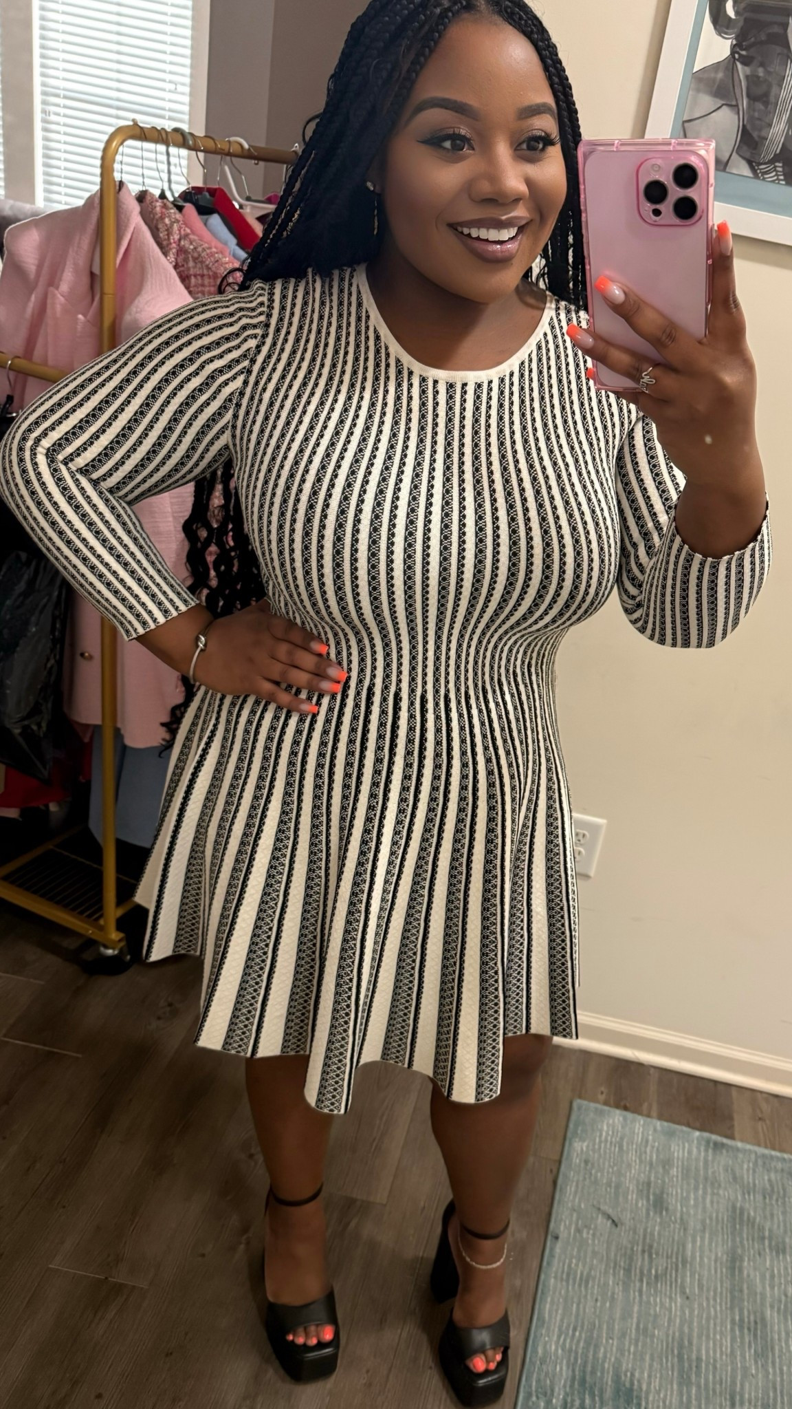 Let’s talk stripes that flatter the figure, shall we?! ♥️ Some of my Cyber Week Recs are linked below: 

#LTKootd #LTKCyberWeek #LTKMidsize