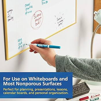 EXPO Dry Erase Markers, Whiteboard Markers with Low Odor Ink, Fine Tip, Assorted Vibrant Colors, ... | Amazon (US)