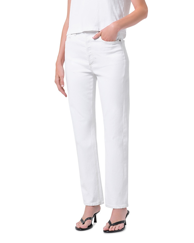 Agolde '90s Pinch Waist High Rise Straight Jeans in Marshmallow | Bloomingdale's (US)