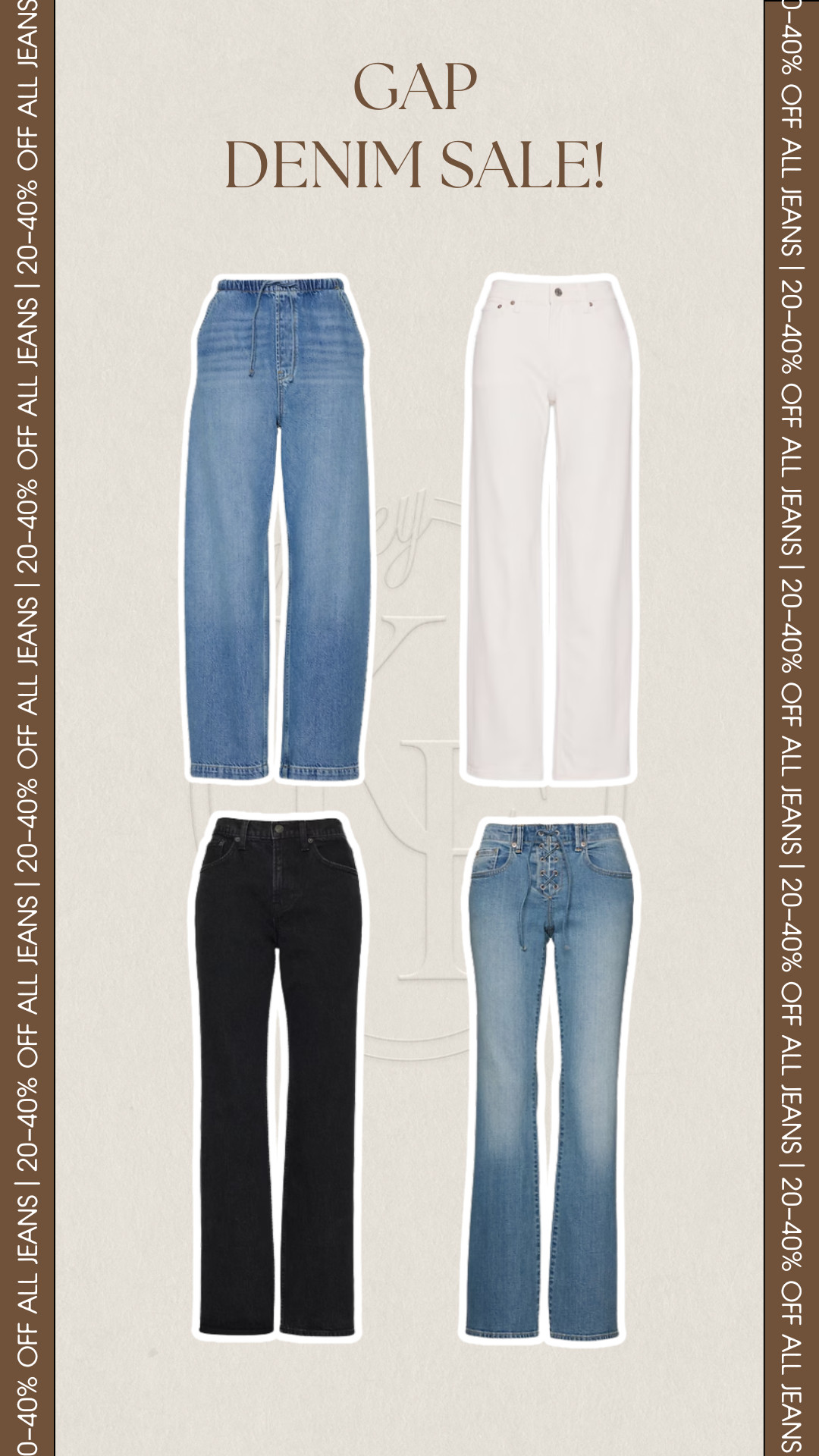 Gap Denim Sale! 20-40% off all jeans! Trendy styles + capsule/classic styles.  

 #LTKootd #LTKSaleAlert #LTKPetite