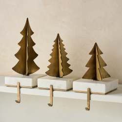 Brass and Marble Stocking Holder | Magnolia