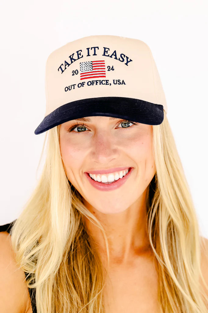 AS SEEN ON BRITT HORTON!! Take it Easy Vintage Trucker Hat | Glitzy Bella