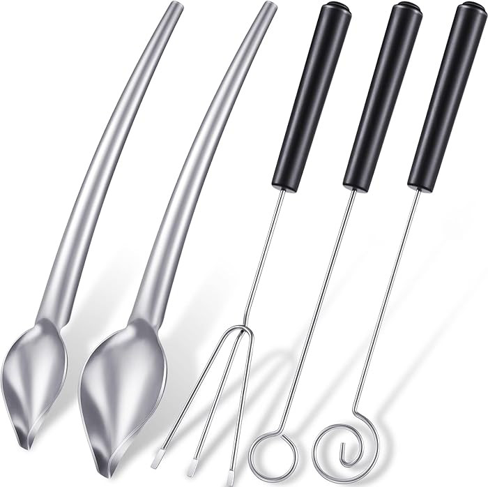 Patelai 3 Pieces Candy Dipping Tools Chocolate Dipping Fork Spoons Set 2 Pieces Culinary Decorati... | Amazon (US)
