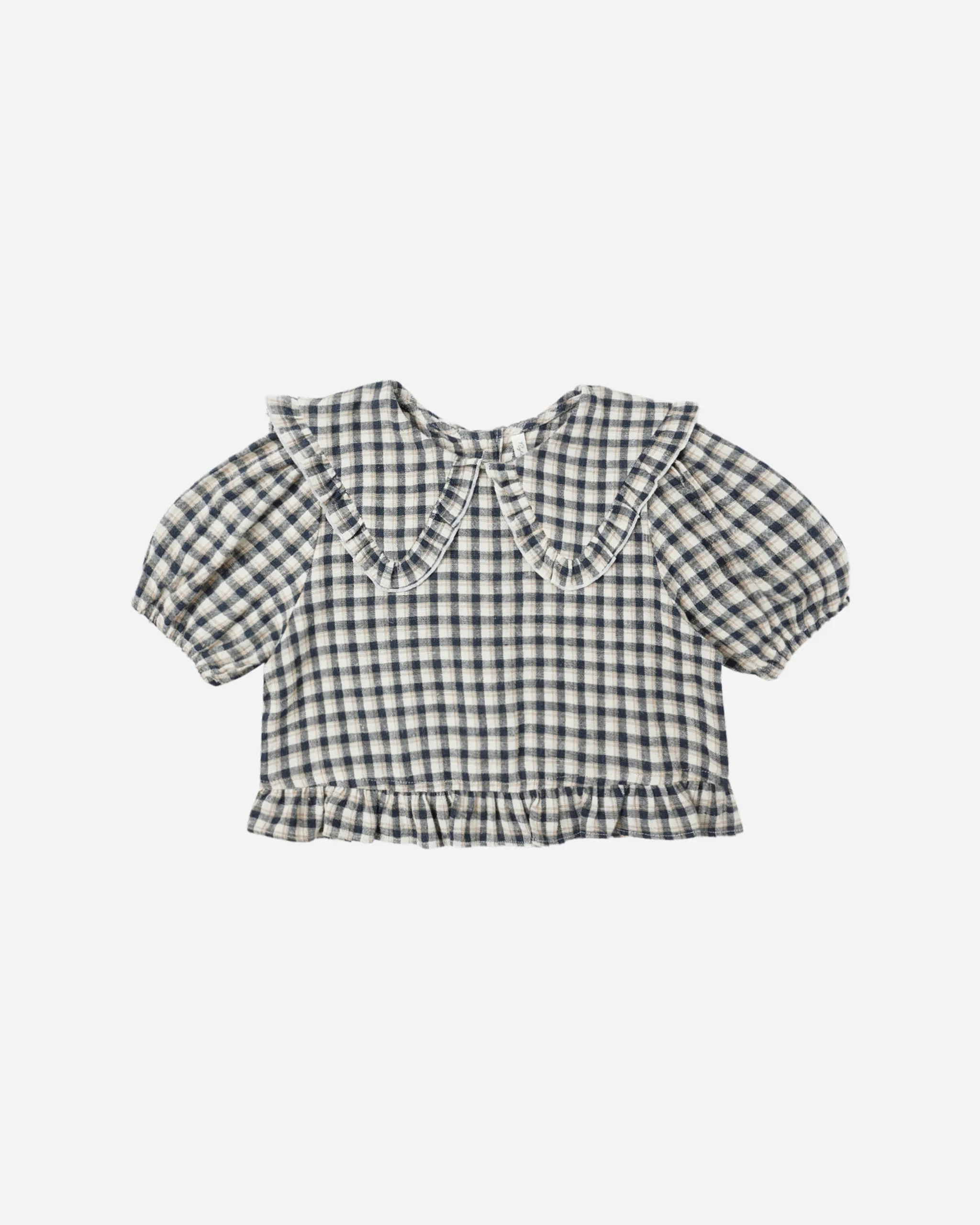 Prairie Blouse || Navy Check | Rylee + Cru