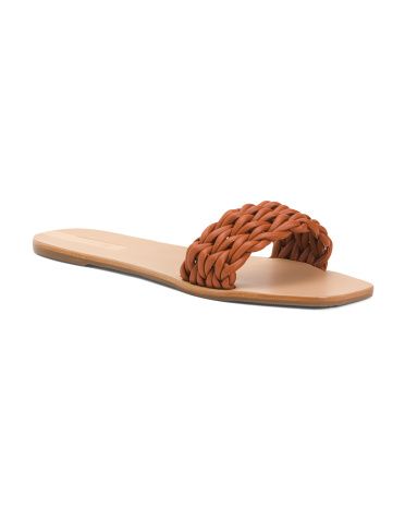 Made In Brazil Leather Nantai Chunky Band Slip On Sandals | Women's Shoes | Marshalls | Marshalls
