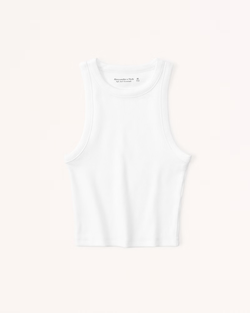 Essential Rib High-Neck Tank | Abercrombie & Fitch (US)