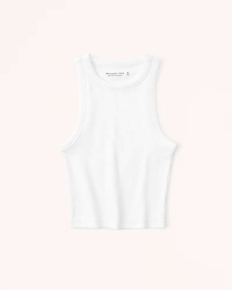 Essential Rib High-Neck Tank | Abercrombie & Fitch (US)