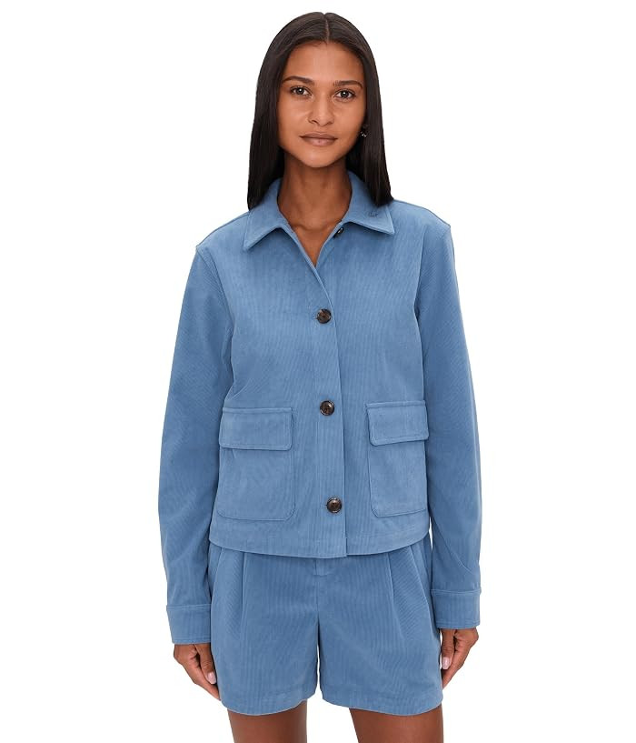 Varley Carlotta Jacket Women's Jacket Bijou Blue : LG, Polyester | Zappos.com