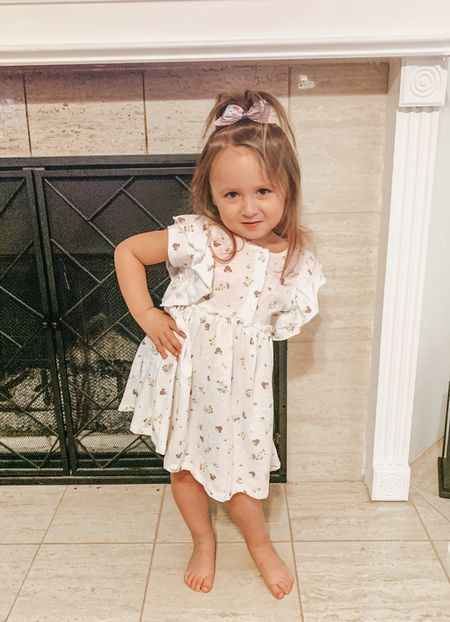 The perfect Spring Disney inspired dress for your little toddler girl. The subtle Minnie Mouse print and ruffled sleeve is so cute! 

#LTKbaby #LTKkids #LTKSeasonal
