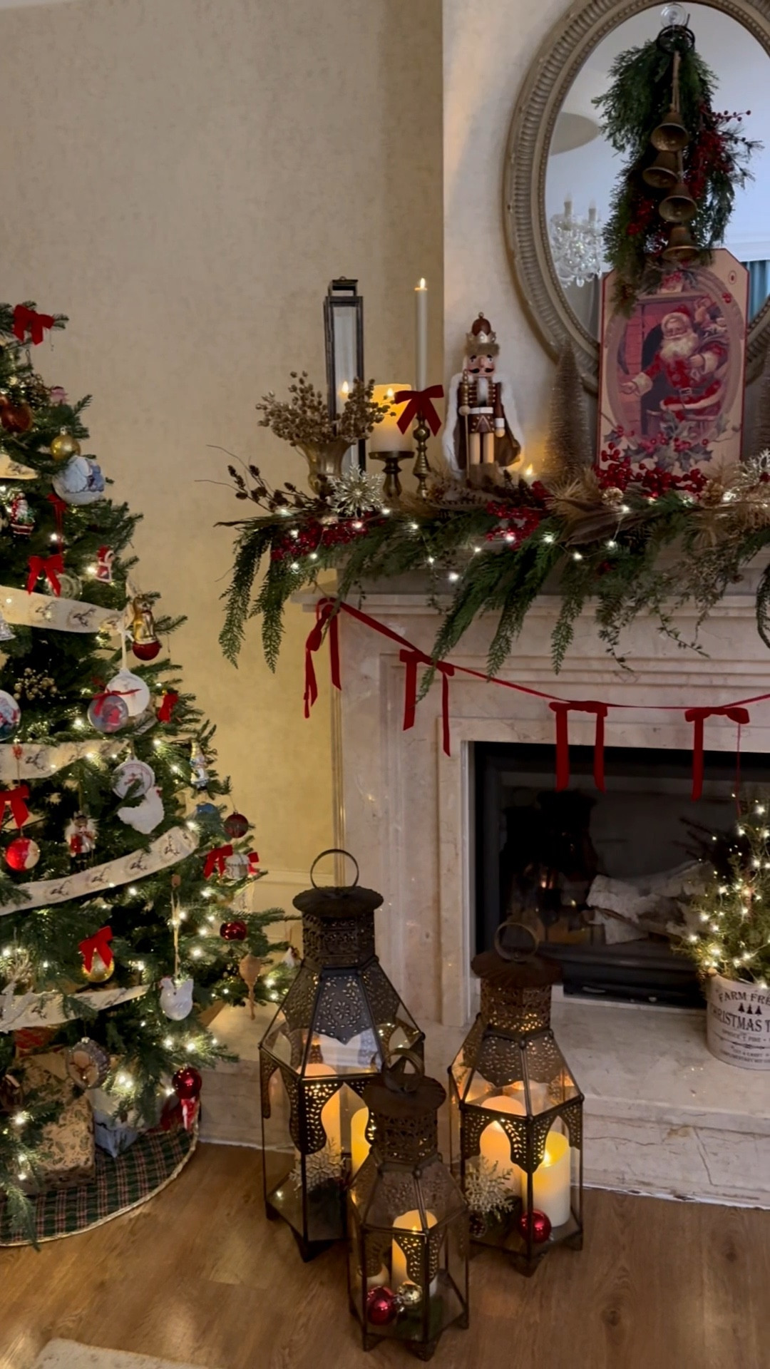 Traditional Christmas decorations, Target Christmas tree, red velvet bow garland, Christmas tree bows, living room mantel decor, nutcrackers, Christmas living room decor 

#LTKSaleAlert #LTKHome #LTKHoliday