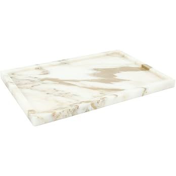 100% Natural Marble Serving Tray Luxury Marble Storage Tray for Home Decor Stone Tray for Bathroo... | Amazon (US)