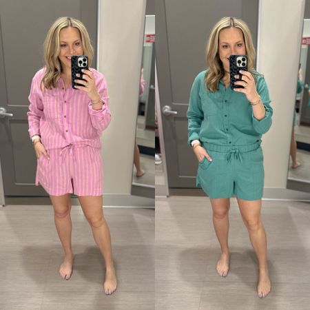 I LOVE these linen button downs and shorts sets from Target! This year there are 9 gorgeous color combos to choose from! The top is $25 and the shorts are $20!! Grab one or two sets for this spring and summer! I’m wearing a size small top and size medium shorts at 5 weeks postpartum. 

Resort wear, vacation outfit, Target style, postpartum style, travel outfit 

#LTKstyletip #LTKSeasonal #LTKtravel