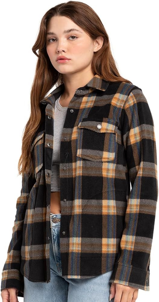 Women's Oversized Flannel Top - Comfortable and Casual Long Sleeve Button Up Shirts for Women | Amazon (US)