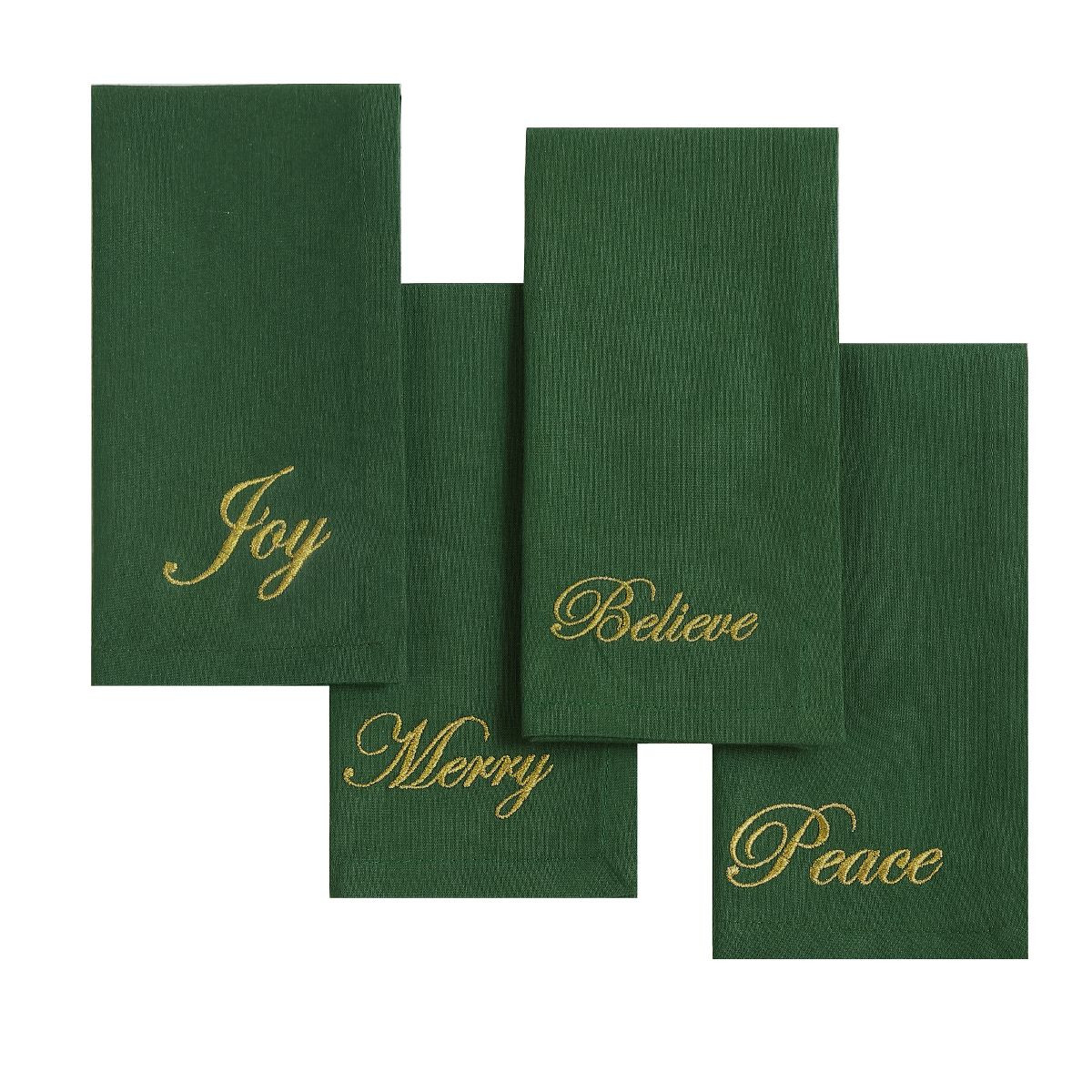 Elrene Holiday Sentiments Napkins, Set of 4 - 17" x 17" - Elrene Home Fashions | Target