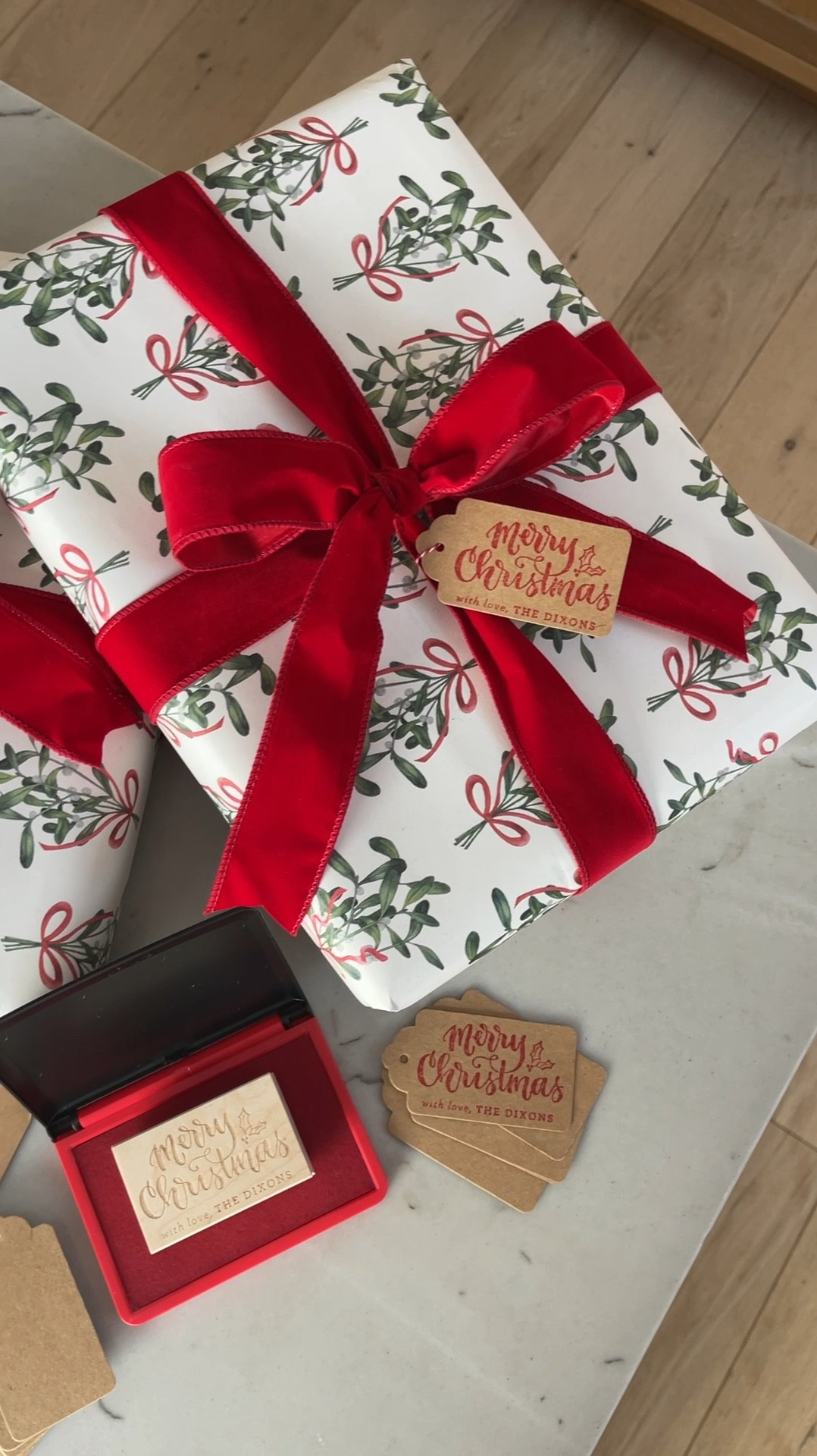 HOLIDAY \ personalized gift tags! Get a stamp made and buy Kraft paper tags and a stamp pad! So easy and cute🎁

Christmas 
DIY gift 

#LTKWatchNow #LTKHome #LTKHoliday