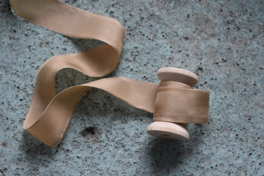 CHAI Silk Ribbon / 3yds Naturally Dyed Silk Habotai Ribbon - Etsy | Etsy (US)