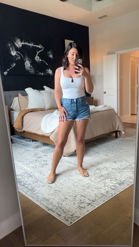Memorial Day outfit. Wearing medium bodysuit and linked similar ones. Shorts are Athens mid rise and I sized up to a 30

#LTKshoecrush #LTKSeasonal #LTKstyletip