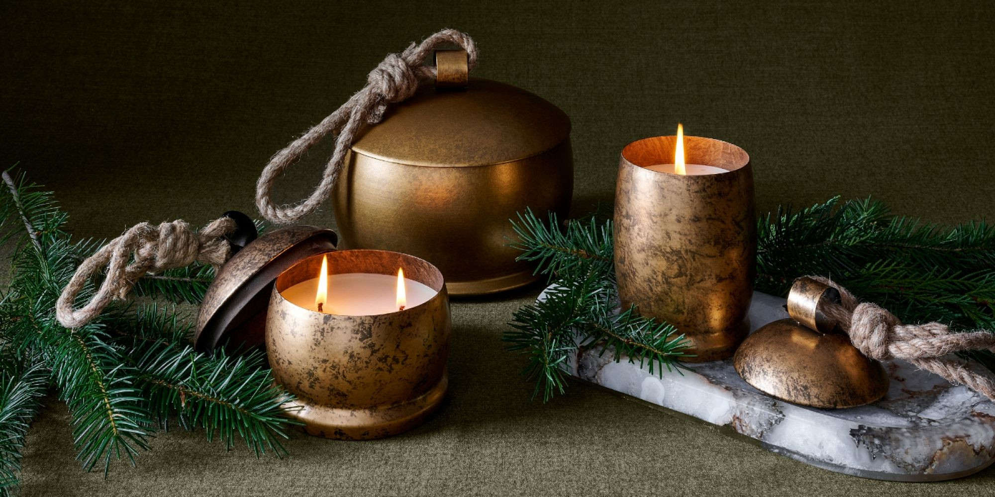 St. Jude Vintage Bell Candle - Winter Spruce | Pottery Barn (US)