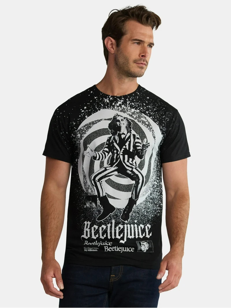 Beetlejuice Men's and Big Men's Graphic Tee with Short Sleeves, Sizes XS-3XL | Walmart (US)