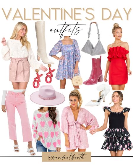 valentine’s day outfit inspo / valentine’s day style / date night outfits / date night favorite/ red dress outfits / pink lily outfits / do earrings / pink ranchers hat / floral dresses / jumpsuit/ pink jeans 

#LTKstyletip #LTKSeasonal #LTKshoecrush