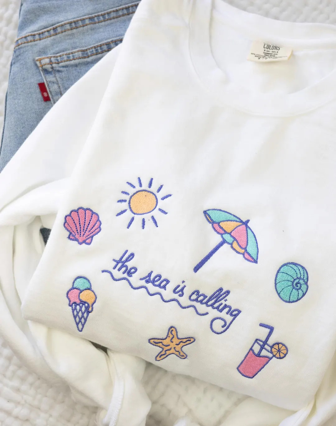 Stay Salty Embroidered Comfort Colors Sweatshirt - Christian Beach Sweater - Faith Based Sweatshi... | Etsy (US)