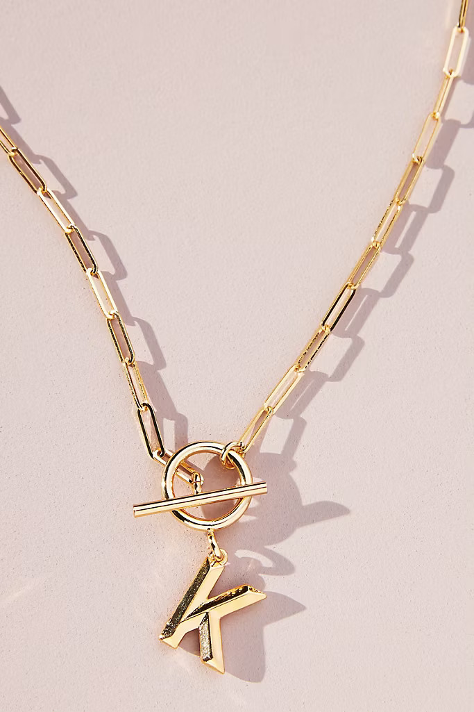 Chain Link Monogram Necklace | Anthropologie (US)