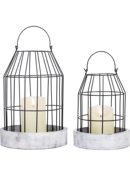 Rustic Wire Metal Cloche Set of 2 - perfect for Farmhouse Decor staging! And perfectly cost effective! 

#LTKfindsunder50 #LTKstyletip #LTKhome