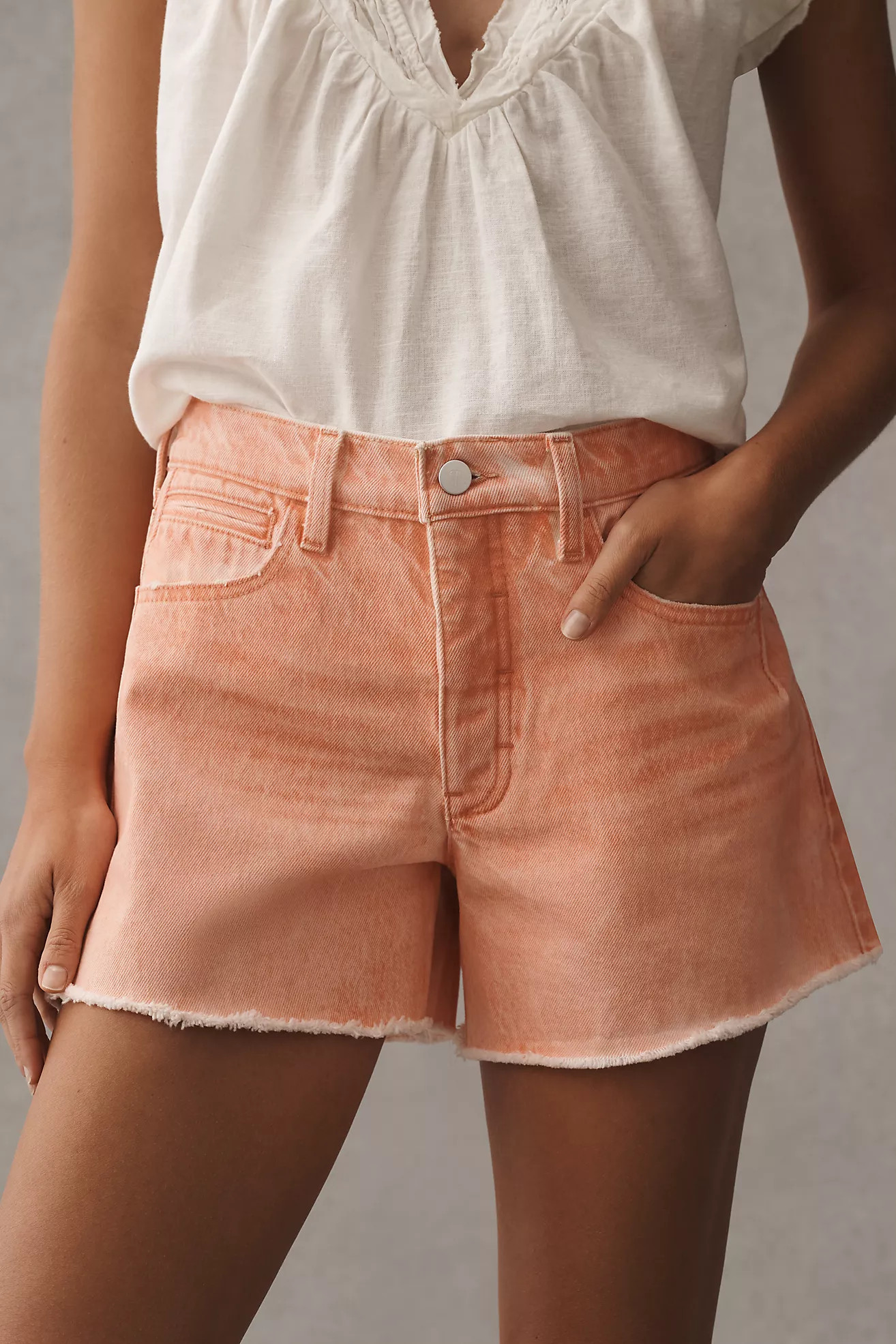 The Devon Denim Shorts by Pilcro: Spray Color Edition | Anthropologie (US)