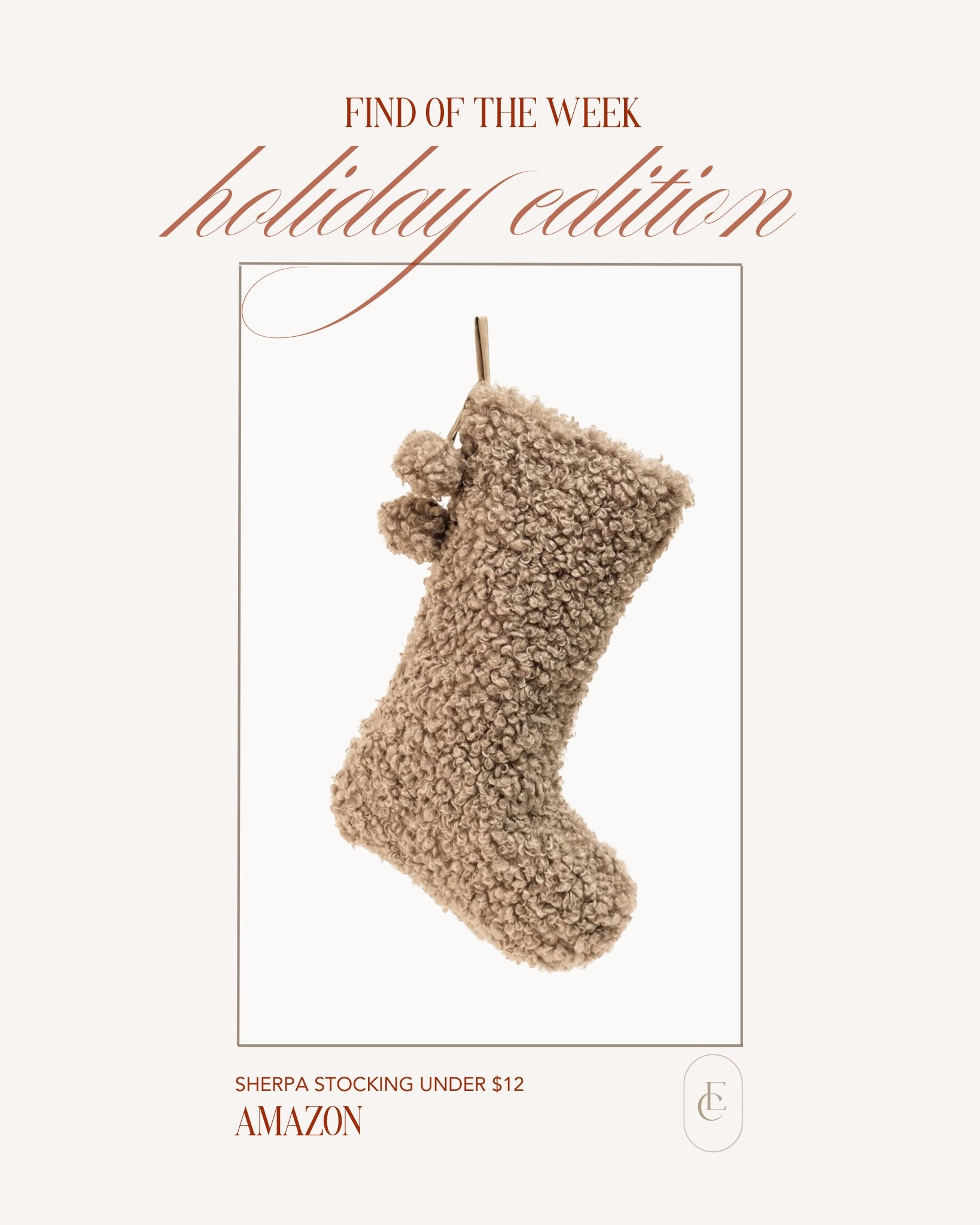 Run - this will sell out! The most gorgeous Sherpa stocking under $12! It's darker in person but still so beautiful 

#LTKHome #LTKSeasonal #LTKHoliday