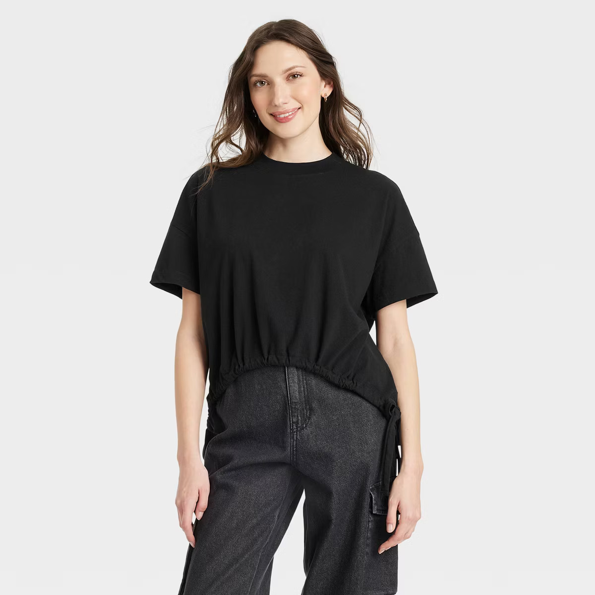 Women's Short Sleeve Side Ruched T-Shirt - Universal Thread™ | Target