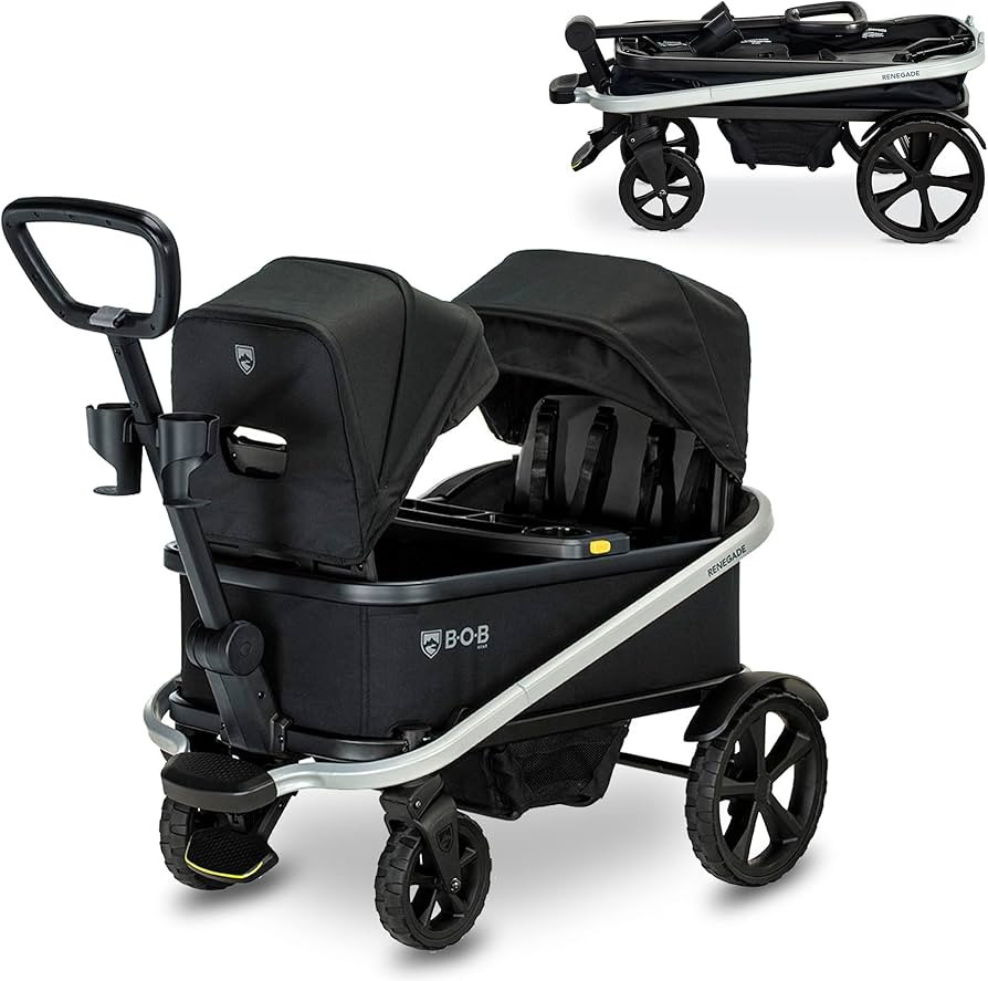 BOB Gear Renegade Canopy Stroller Wagon with 3 Seats, 5-Point Harness System, All-Terrain Tires, ... | Amazon (US)