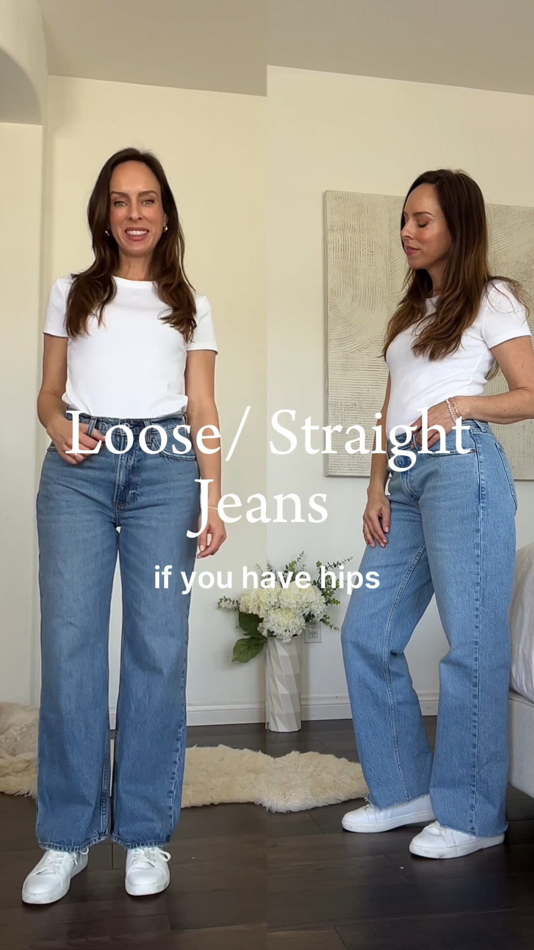 Wearing S tee / 25 short jeans / 0 blazer

Navigating the looser denim trend can feel a little tricky if you have hips like me. Here are my tips ↓

💛 Do:
• Opt for mid or high-rise cuts to enhance your shape.
• Use a belt to accentuate the waist.
• Layer with long, lean jackets for a sleek silhouette.

👎🏼 Don’t:
• Slip into super low-rise jeans just because they’re trendy.
• Choose cropped boxy jackets that can disrupt your proportions.

#LTKfindsunder100 #LTKVideo #LTKstyletip