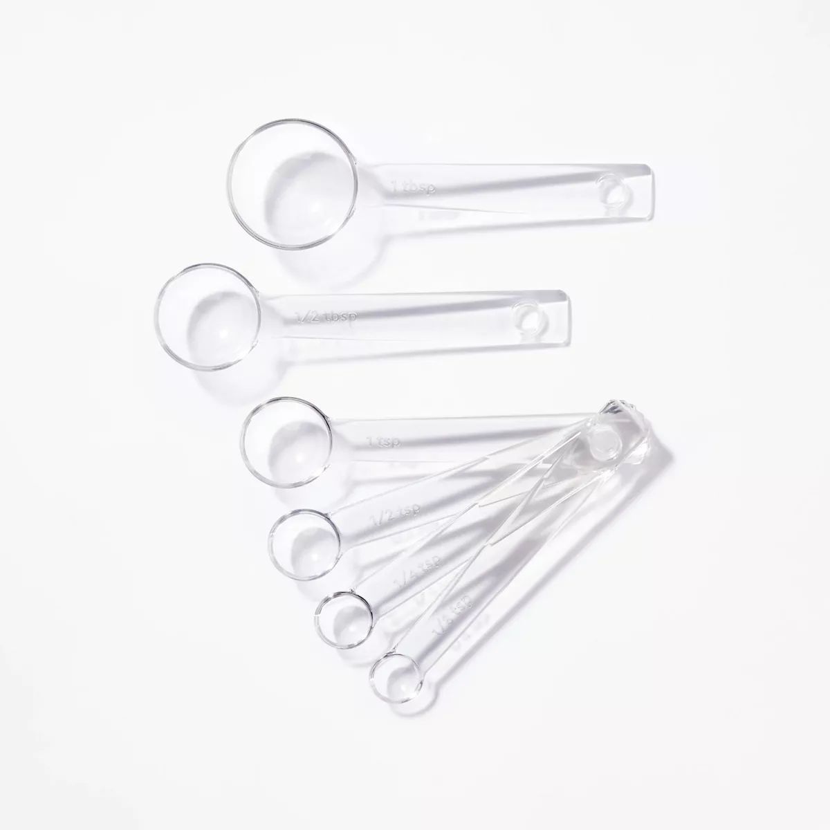 6pc Tritan Plastic Measuring Spoons Clear - Figmint™ | Target