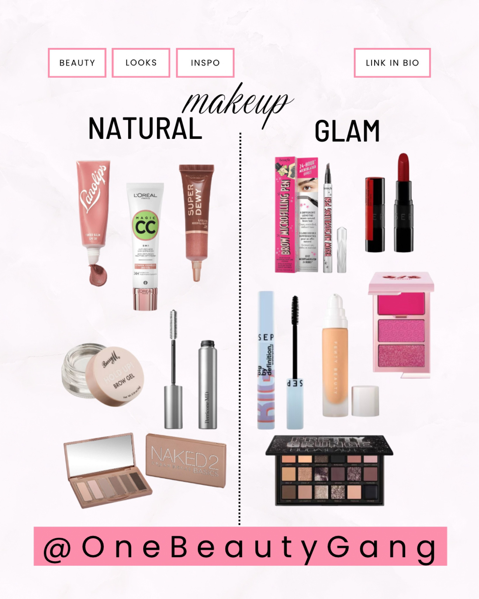 Whether you love the effortless 'Natural' look or live for the bold 'Glam' vibes, I've got your makeup needs covered! Which look are you rocking today? 💋✨

🔗 All products are linked on my Shops (Link In Bio) 🔗

#makeup #beauty #naturalmakeup #glammakeup #makeuphaul #beautytips #makeupessentials #beautyblogger #makeupaddict #linkinbio #beautyproducts #makeuplover #cosmetics #makeupideas #beautyinspiration #makeuproutine #NaturalMakeup #GlamMakeup #MUA #BeautyProducts #MakeupInspo #OnBeautyGang 💄

#LTKeurope #LTKuk #LTKbeauty